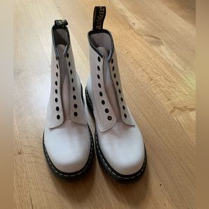 Never worn white Doc Martens boots